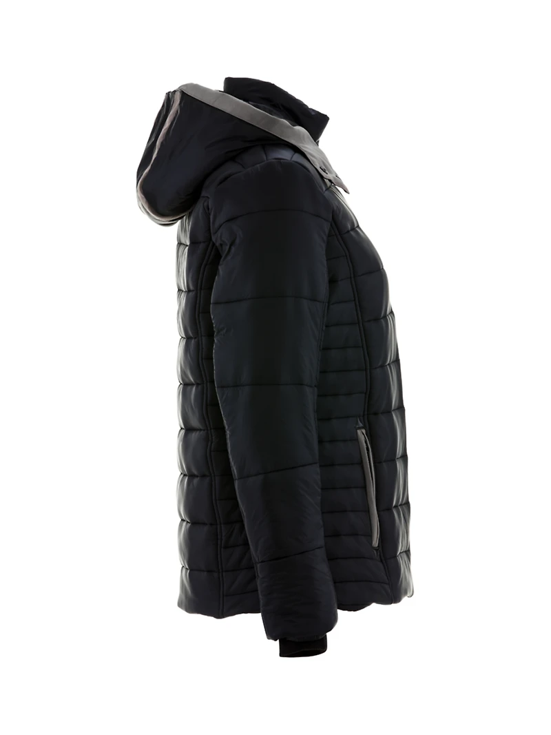 RefrigiWear Women's Pure Soft Puffer Jacket with Removable Hood - Water-Repellent & Wind-Tight Winter Coat