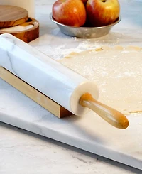 Rsvp International White Marble 18.5" Rolling Pin