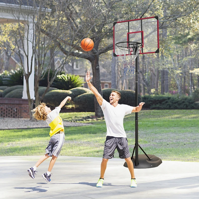 Streamdale Adjustable 7.5-9.2FT Basketball Hoop with Backboard & Wheels