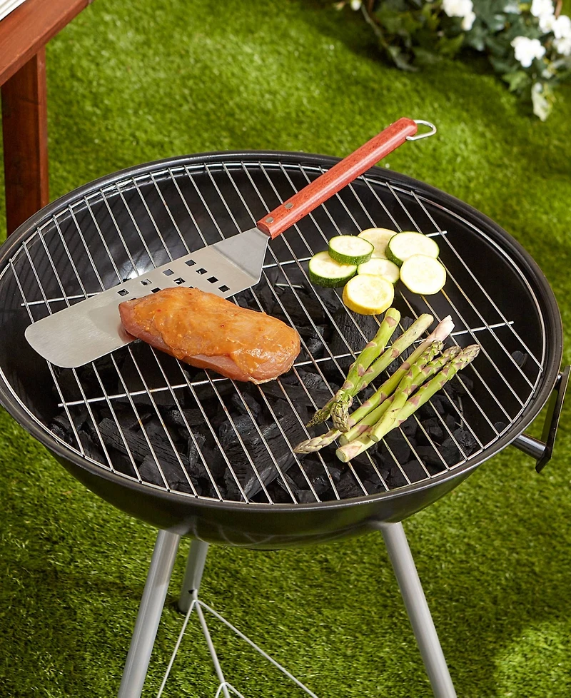 Rsvp International Stainless Steel Rosewood 19"x4"x3" Bbq Long Spatula