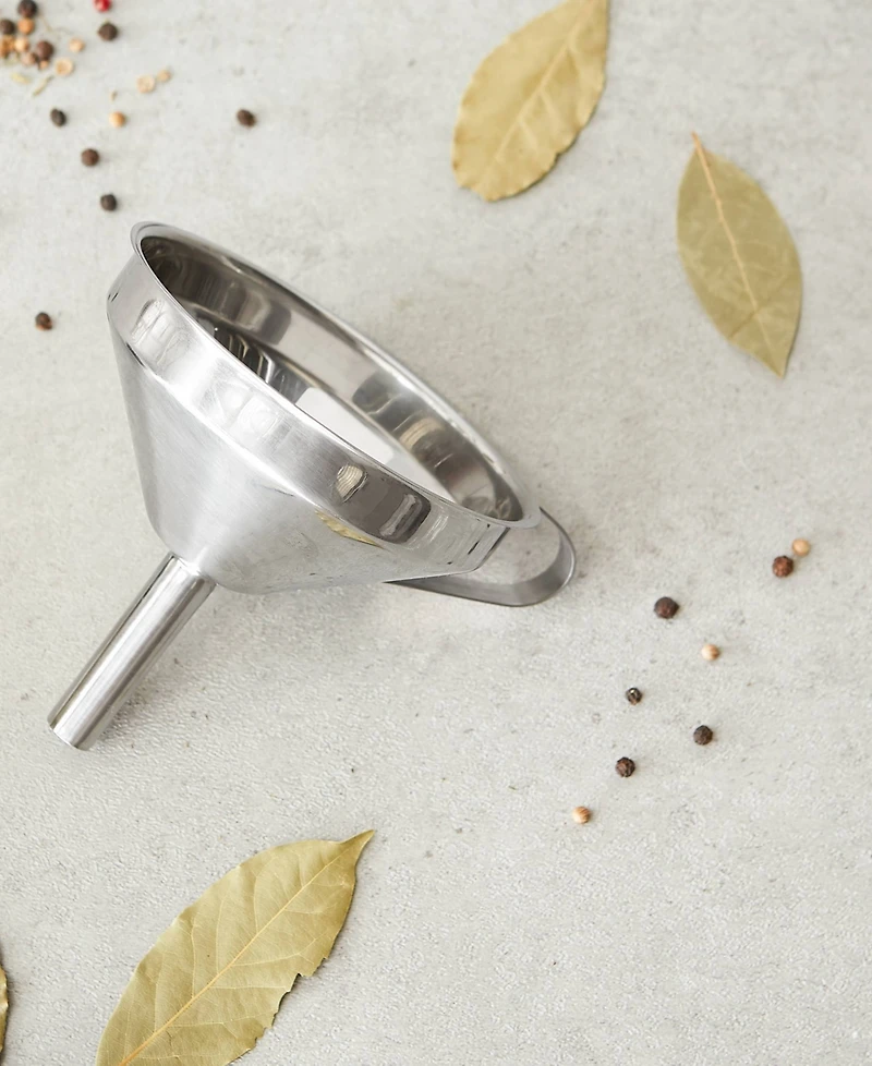 Rsvp International Endurance Stainless Steel 4" x 5" x 4.25" Deluxe Funnel with Removable Filter Set