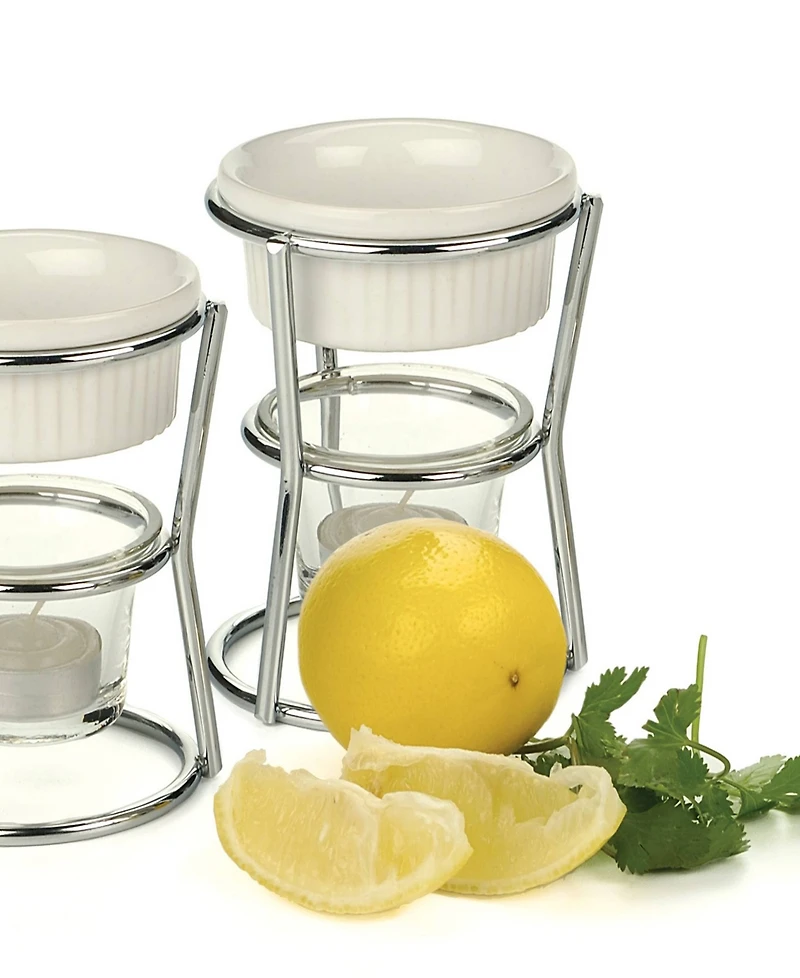 Rsvp International Stoneware 2 Piece 3x3x5" Promo Butter Warmer Set
