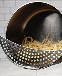 Rsvp International Endurance Stainless Steel 15"x3" Pierced Crescent Pot Strainer