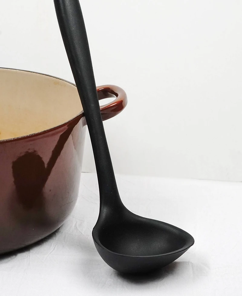Rsvp International Silicone Coated Steel 11x3.5" Ela Series Black Ladle