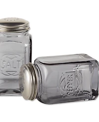 Rsvp International Retro Glass Gray 2 Piece 8 Ounce Retro Style Salt Pepper Set