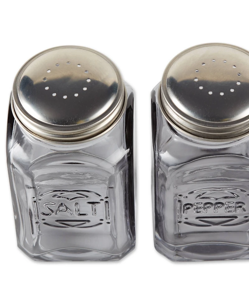 Rsvp International Retro Glass Gray 2 Piece 8 Ounce Retro Style Salt Pepper Set