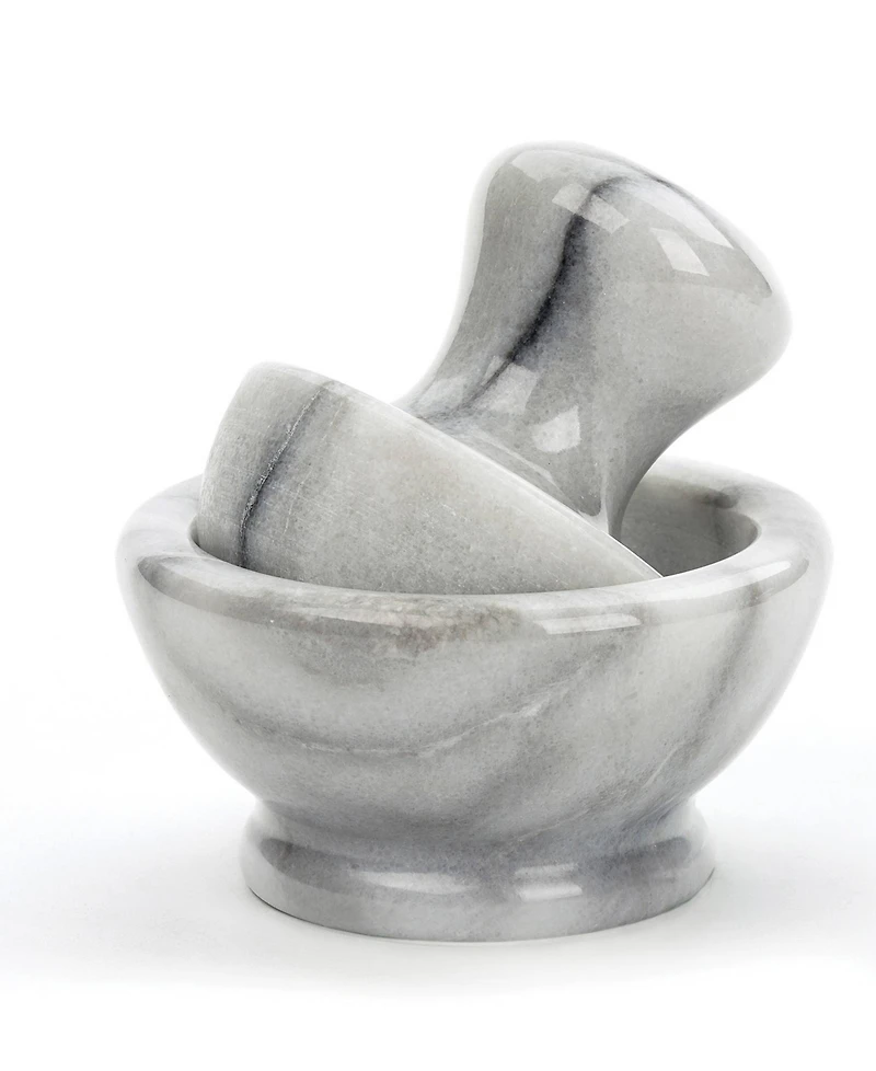Rsvp International Stoneware Marble Spice Grinder - White 4x4x2"