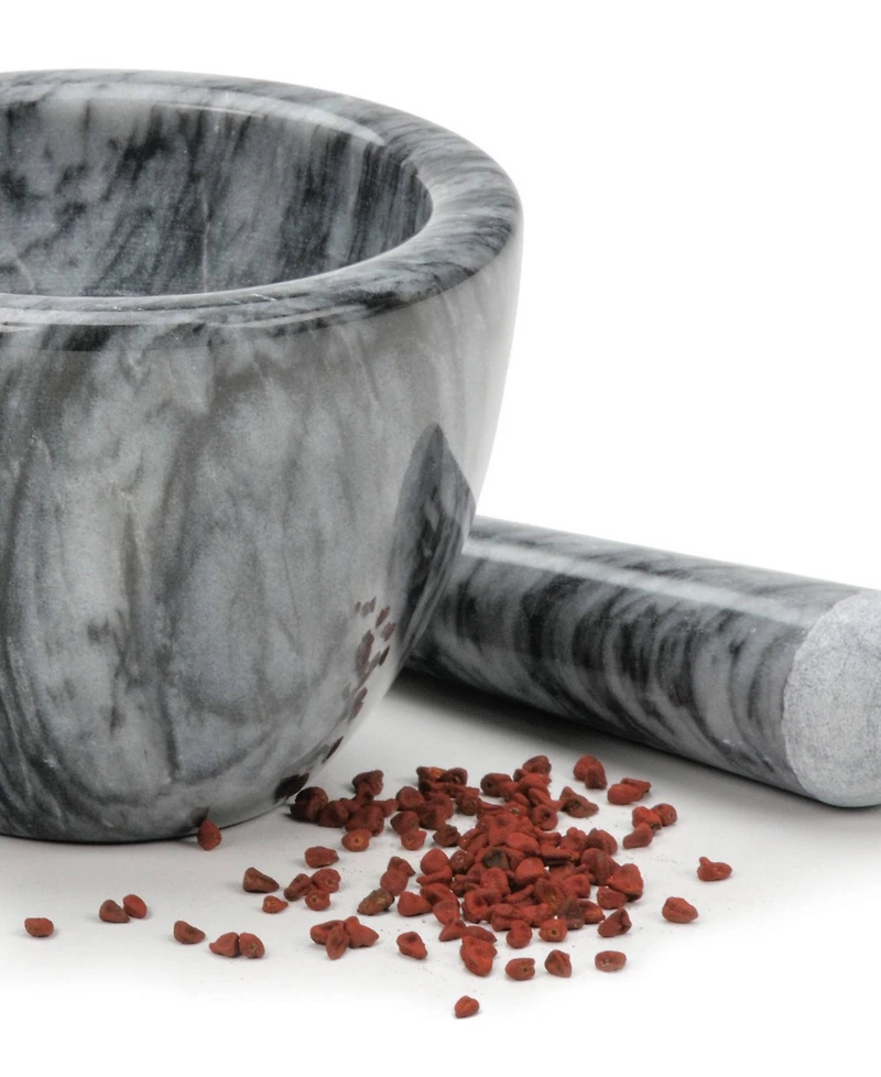 Rsvp International Gray Marble Mortar Pestle Set