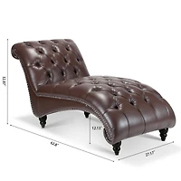 Streamdale Furniture Tufted Armless Chaise Lounge