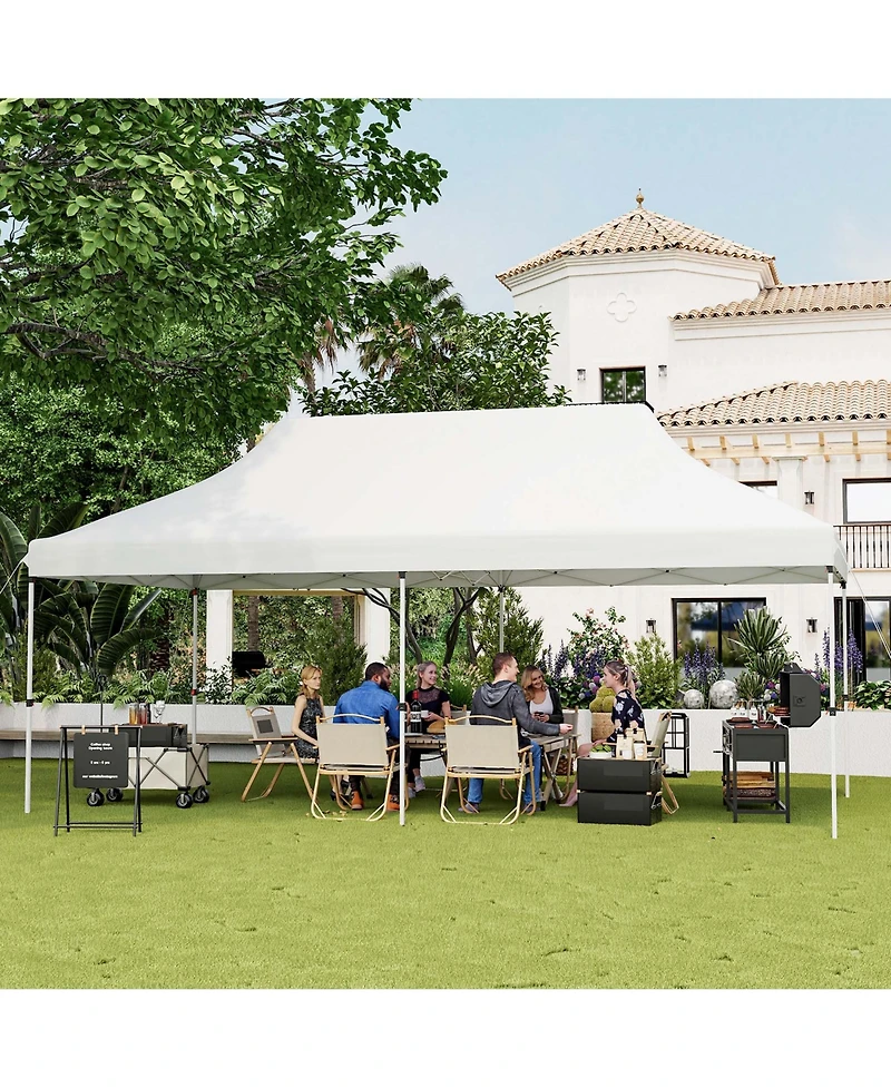 Costway 10 x 20 Ft Pop-up Canopy UPF50+ Sun Protection Tent with Carrying Bag