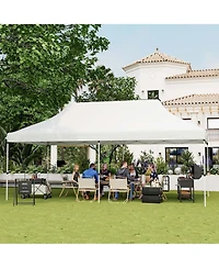 Costway 10 x 20 Ft Pop-up Canopy UPF50+ Sun Protection Tent with Carrying Bag
