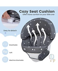 Costway Toddler Foldable Activity Walker with Adjustable Height& Detachable Seat Cushion