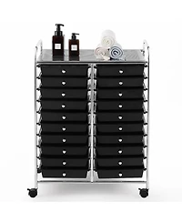 20 Drawers Rolling Storage Cart Art Craft Organizer on Wheels