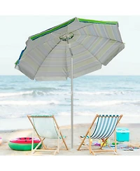 Costway 6.5FT Patio Beach Umbrella Sun Shade Tilt