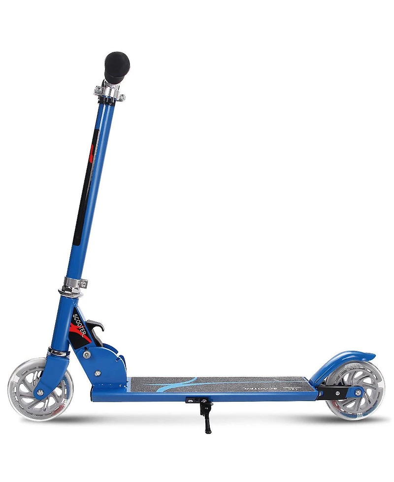Folding Aluminum 2 Wheel Kids Kick Scooter Adjustable Height Led Light Up