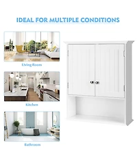 Costway Wall Mount Bathroom Cabinet Storage Organizer Medicine Cabinet