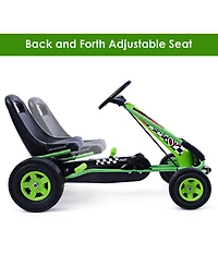 4 Wheels Kids Ride On Pedal Powered Bike Go Kart Racer Car Outdoor Play Toy