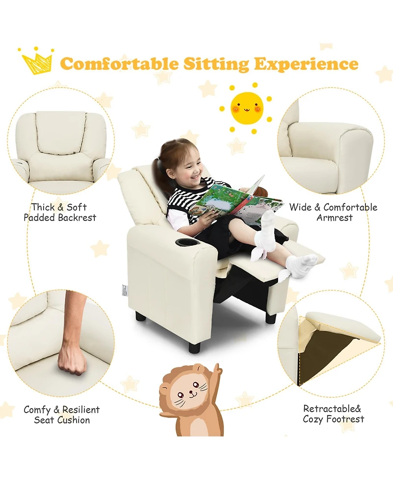 Kids Recliner Armchair Children's Furniture Sofa Couch Chair