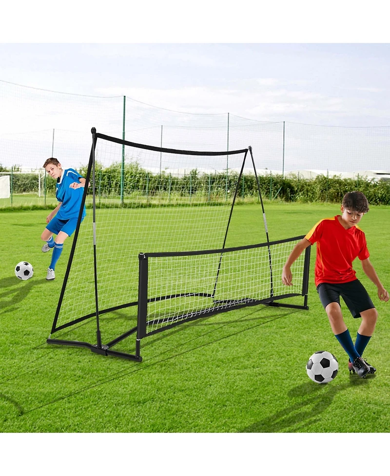 2-in-1 Portable Soccer Trainer with Carrying Bag to Enhance Soccer Passing Skill