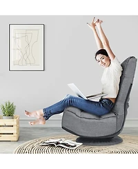 Gaming Chair Fabric 6-Position Folding Lazy Sofa 360 Degree