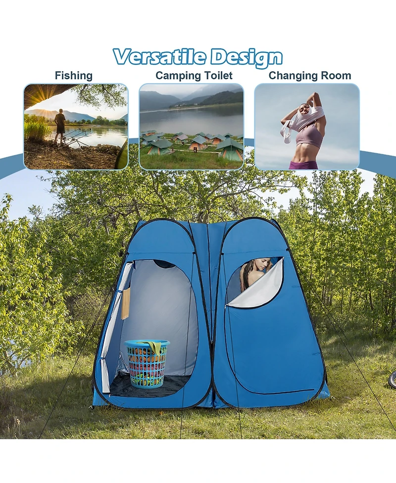 Outdoor 7.5FT Portable Pop Up Shower Privacy Tent Dressing Changing Room Camping