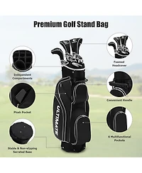 Costway Ladies Womens Complete Golf Clubs Set 10 Pieces Includes Alloy Driver