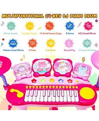 24 Key Dj Piano Keyboard Drum Toy Music Instrument w/MP3 Microphone Cymbal
