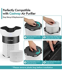 Air Purifier Replacement Filter 3-in-1 H13 True Hepa for Dust Smoke Home Office