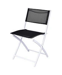 3 Pcs Folding Bistro Table Chairs Set Garden Backyard Patio Furniture