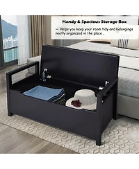 Shoe Bench Storage Rack Cushion Seat Ottoman Bedroom Hallway Entryway