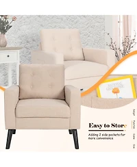 Costway Modern Accent Armchair Upholstered Single Sofa Chair