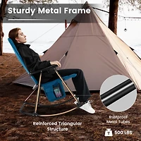Costway Foldable Rocking Padded Chair Portable Camping