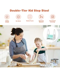 Costway Boys Step Stool Helper w/Armrest for Kitchen Toilet Potty Training