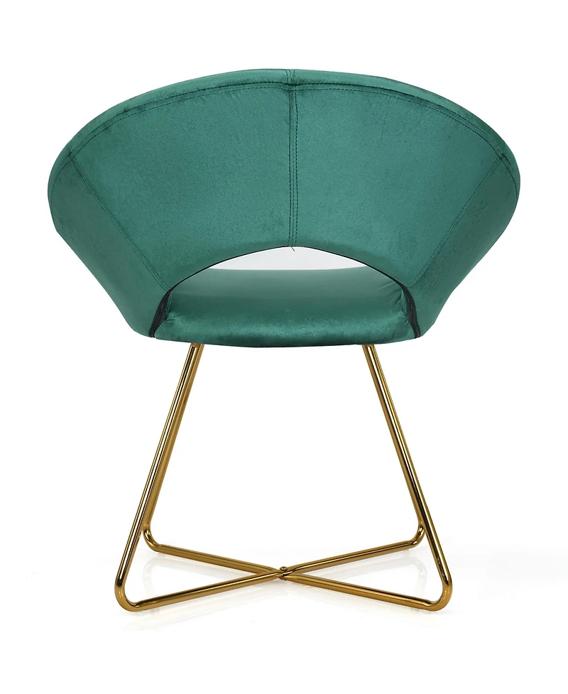 Costway Modern Velvet Accent Chair Upholstered Vanity