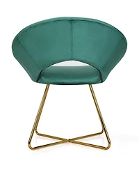 Costway Modern Velvet Accent Chair Upholstered Vanity