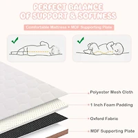 Costway Folding Baby Bassinet Bedside Sleeper with 4 Adjustable Heights, Retractable Feet