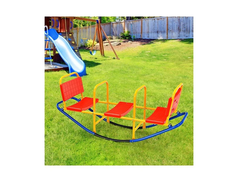 Slickblue Outdoor Kids Seesaw Swivel Teeter for 3 to 8 Years Old