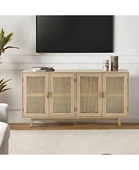 Hulala Home Byblis Rattan Tv Stand for TVs up to 65"