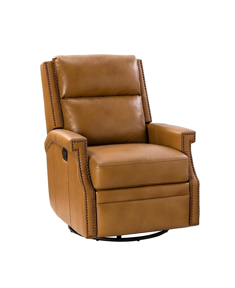 Anselm Transitional Recliner with Nailhead Trim