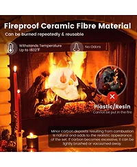 Ceramic Fireproof Fire Pit Skull, Reusable Imitated Human Skull for Gas