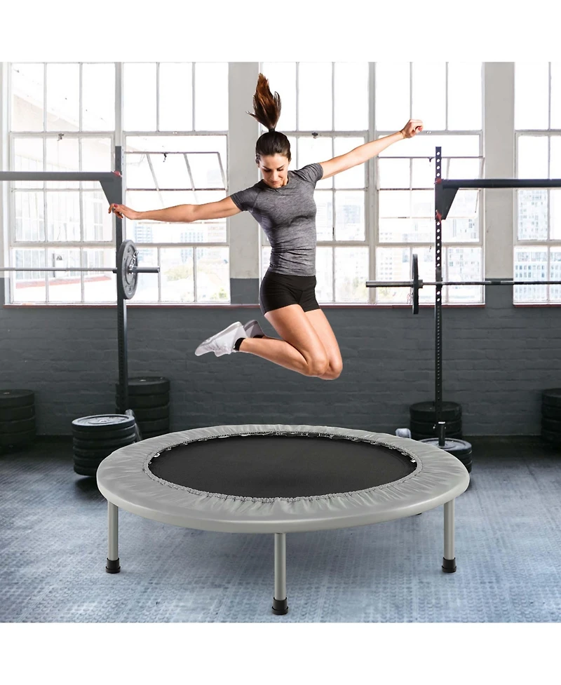 38" Mini Folding Trampoline Portable Recreational Fitness Rebounder
