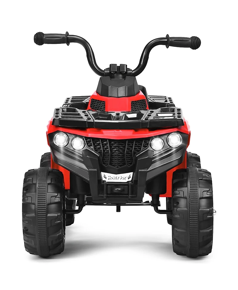 Kids Ride On Atv Quad 4 Wheeler Electric Toy Car 6V Battery Power Led Lights