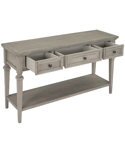 Simplie Fun Classic Retro Style Console Table With Three Top Drawers And Open Style Bottom Shelf
