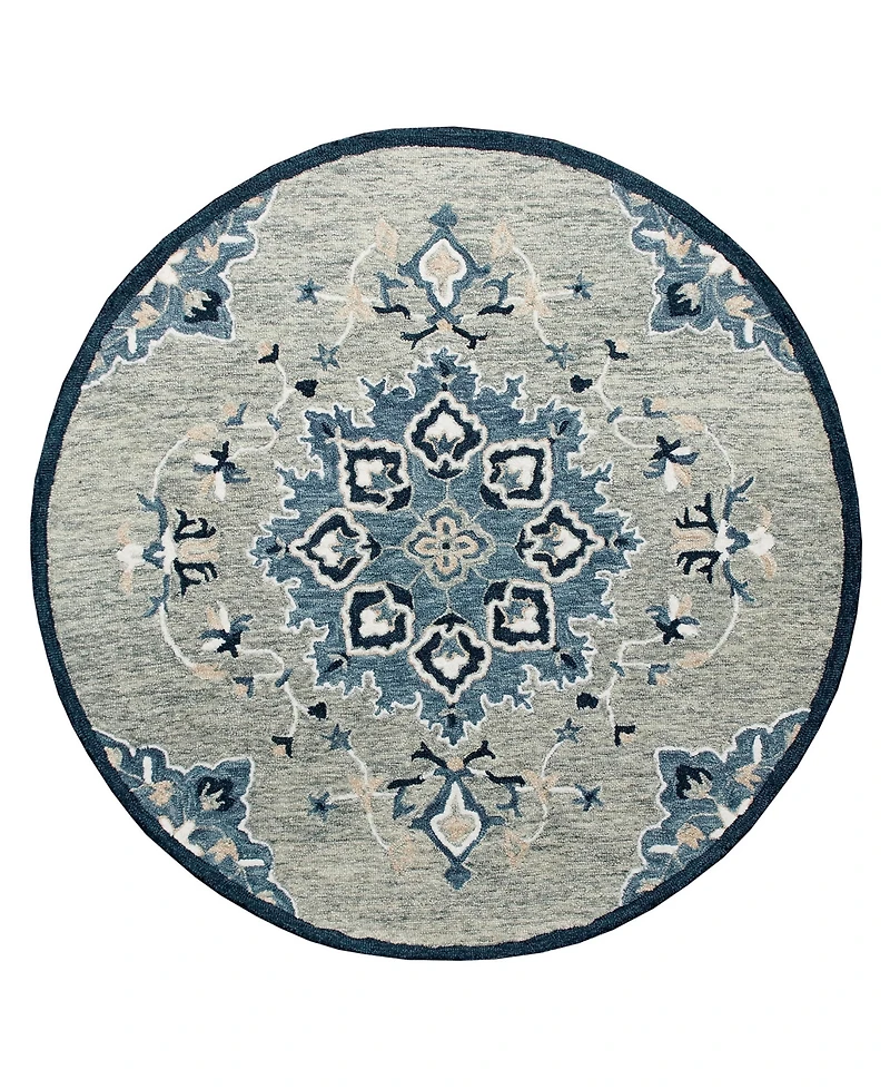 Closeout! Lr Home Rochelle Rug-134 7'3"x7'3" Round Area Rug