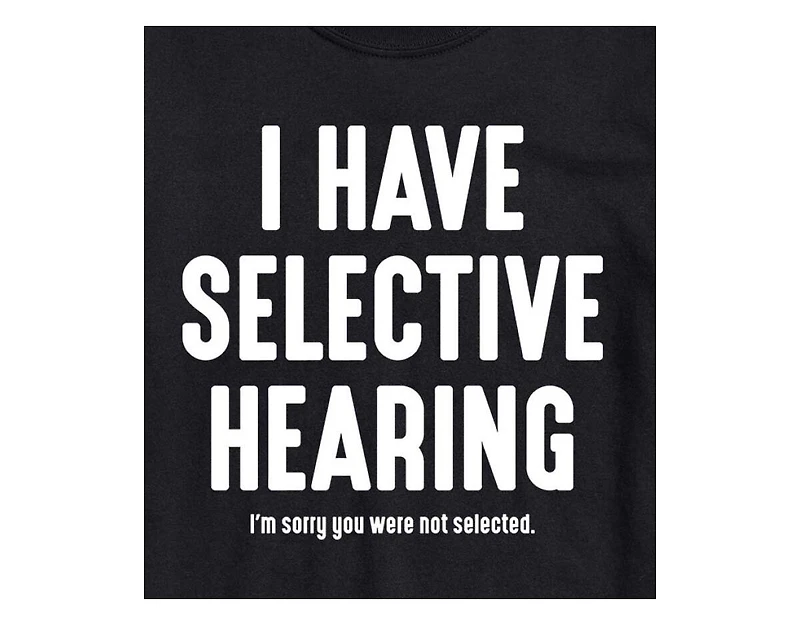 Hybrid Apparel Selective Hearing Men's Short Sleeve Tee