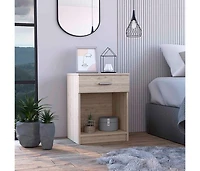 Streamdale Eco Nightstand, Superior Top, One Drawer, Lower Shelf