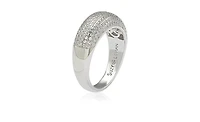 Suzy Levian Sterling Silver Cubic Zirconia Anniversary Band Ring