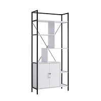 Simplie Fun Bookcase White Black