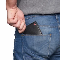 Alpine Swiss Mens Genuine Leather Passcase Bifold Wallet Rfid Safe 2 Id Windows