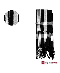 Alpine Swiss Men's Scarf Soft 80 Inch Long Warm Scarves Plaids Winter Shawl